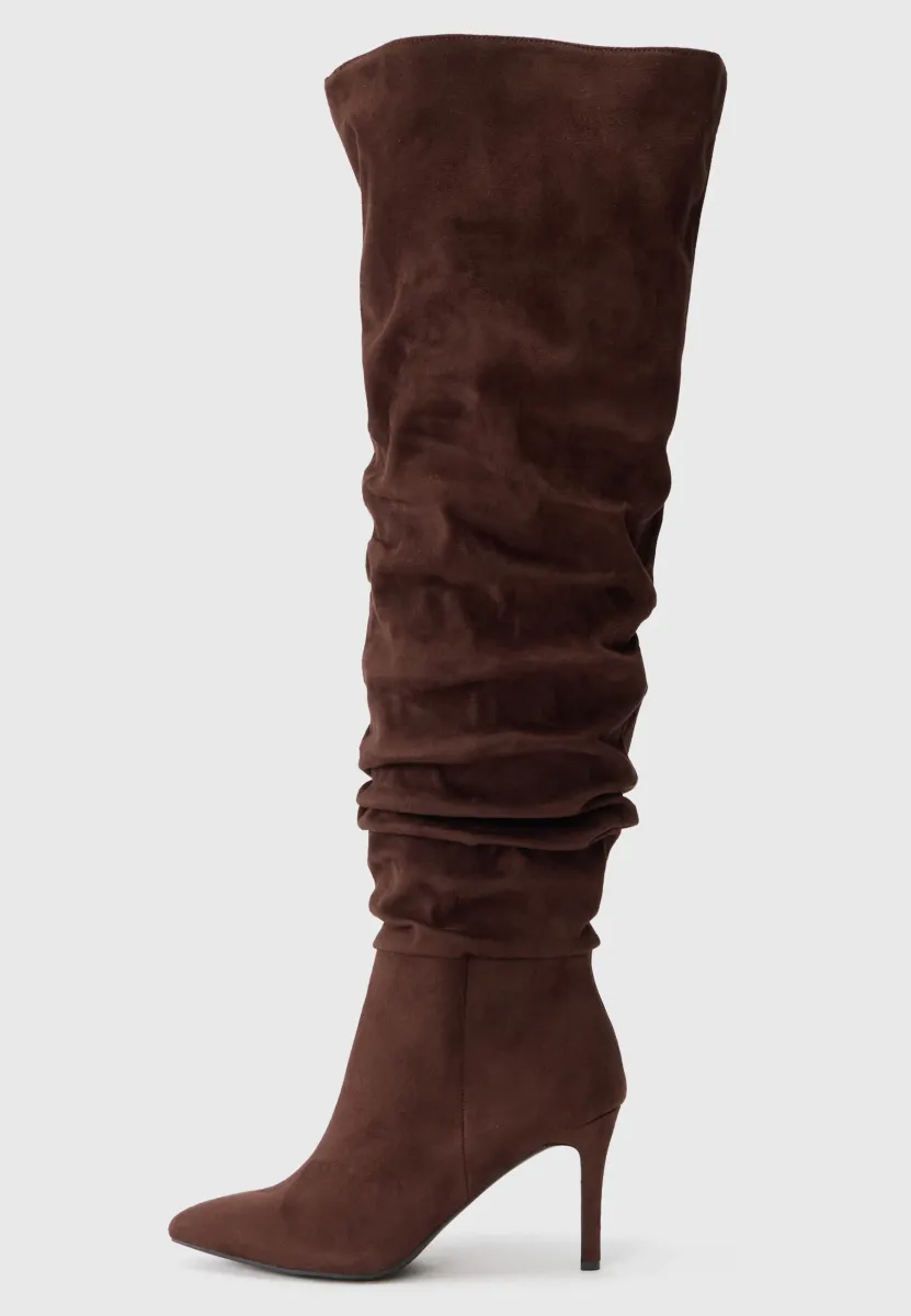 Overknees - dark brown