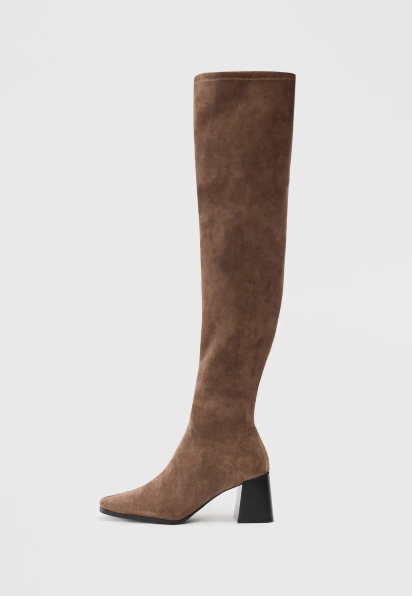 Overknees - taupe