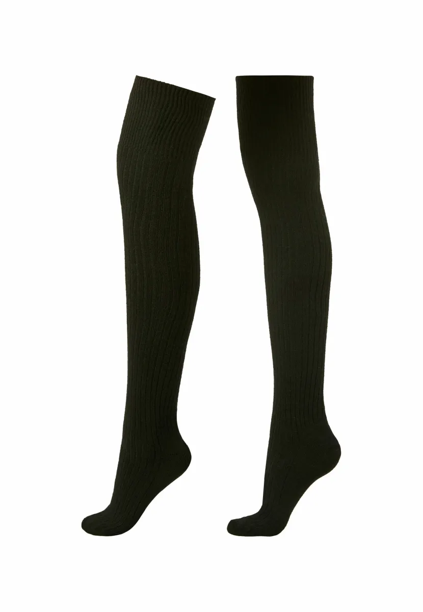 Overkneestrümpfe - black