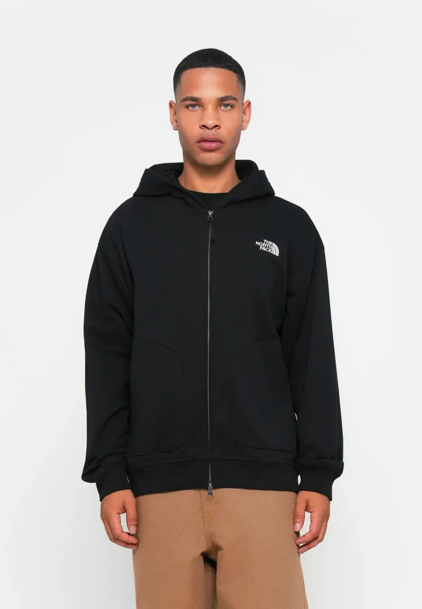OVERSIZE HOODIE - Sweatjacke - black