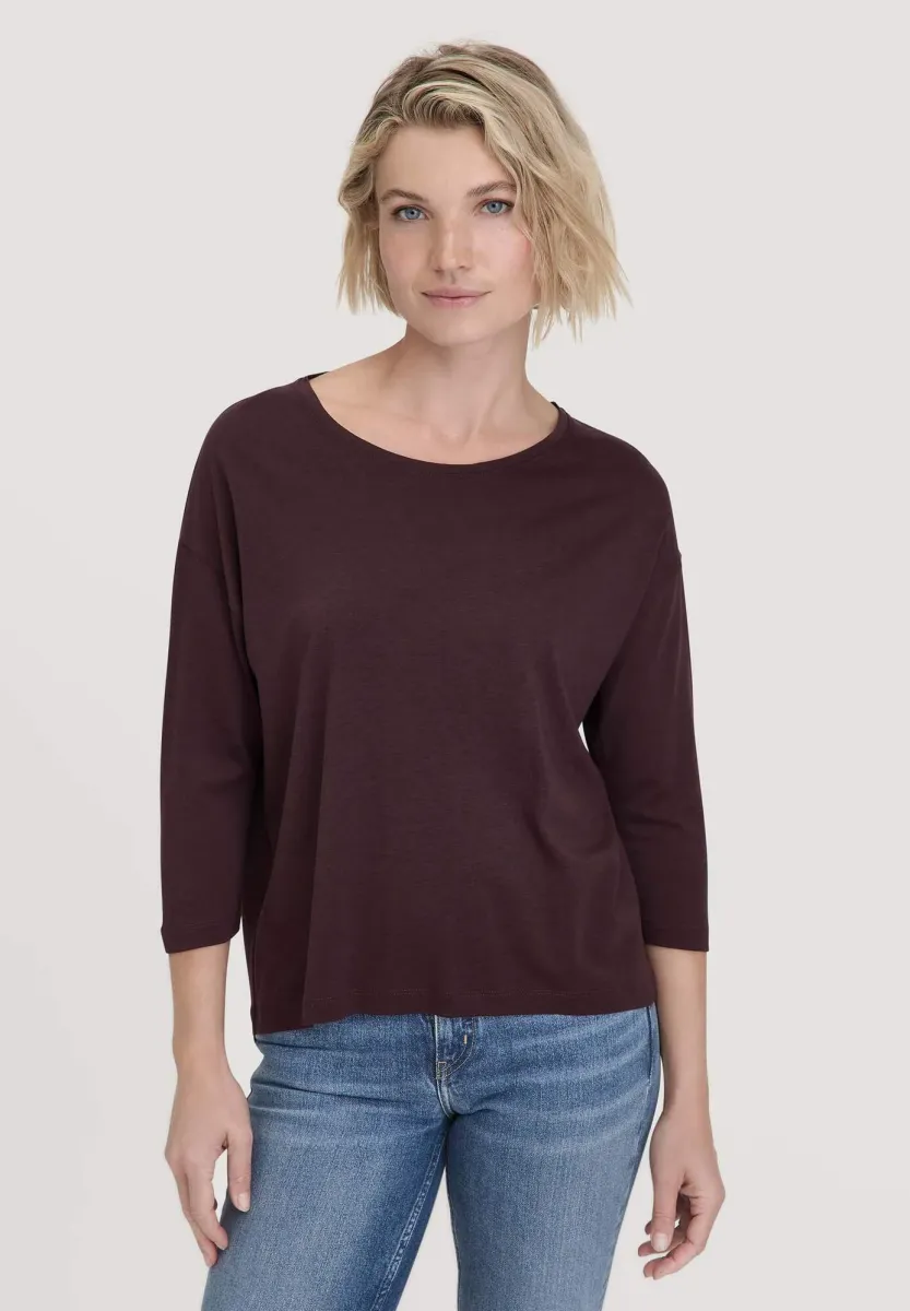 OVERSIZE - Langarmshirt - schwarzbeere