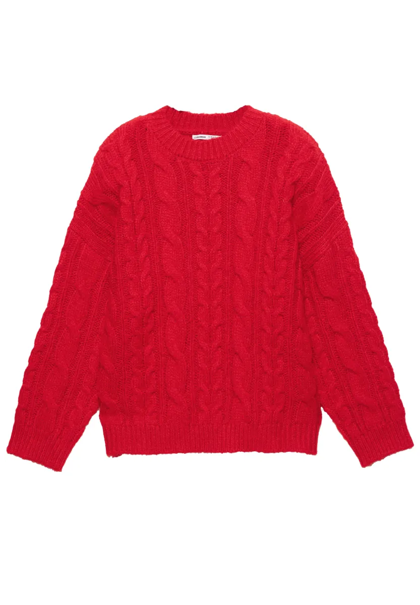OVERSIZE  - Strickpullover - red