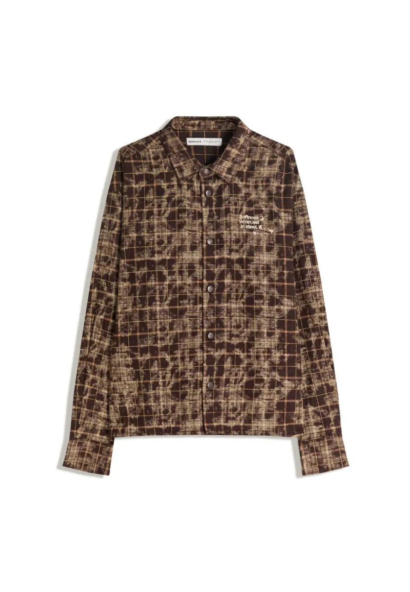 OVERSIZED CHECK - Hemd - dark brown