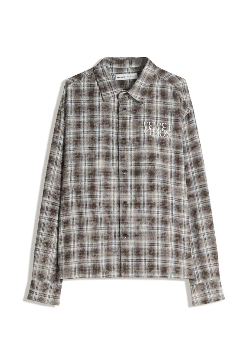 OVERSIZED CHECK - Hemd - light blue