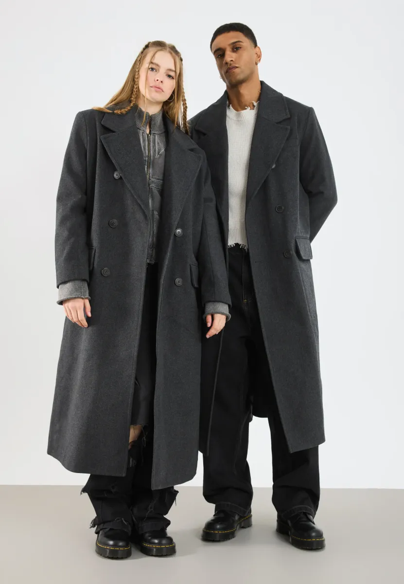 OVERSIZED CLASSIC COAT UNISEX - Klassischer Mantel - dark grey