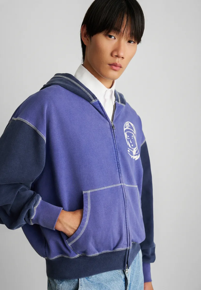 OVERSIZED COLLEGE ZIP THROUGH - Sweatjacke - indigo