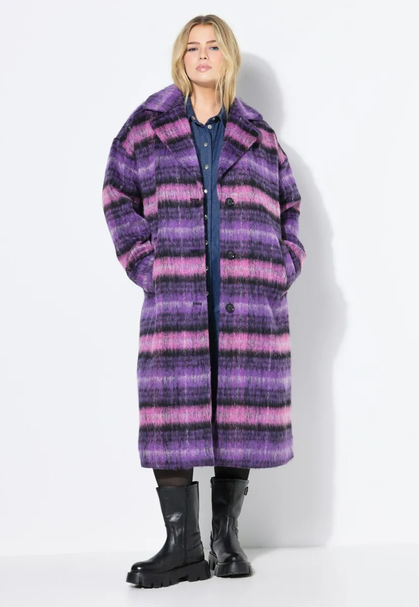 OVERSIZED PLAID - Klassischer Mantel - purple