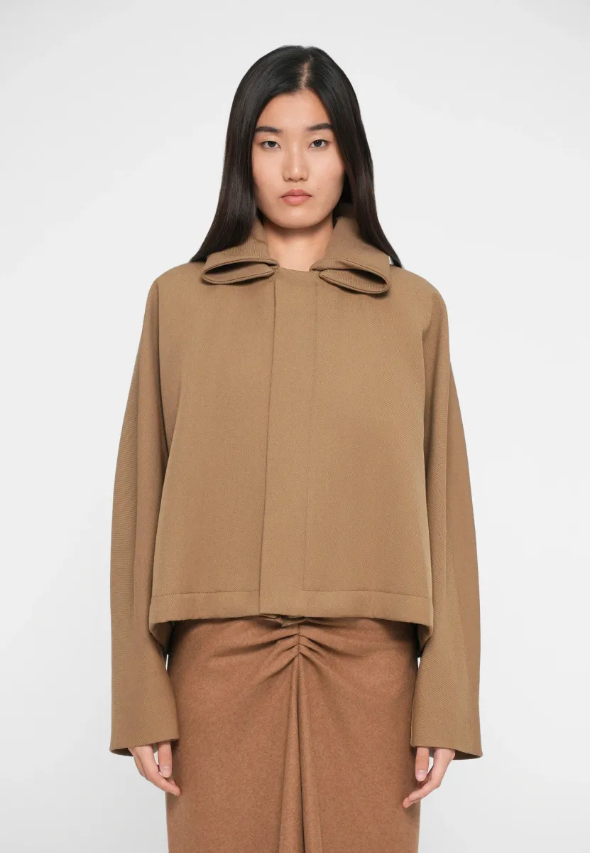 OVERSIZED ROLL NECK - Übergangsjacke - dark camel