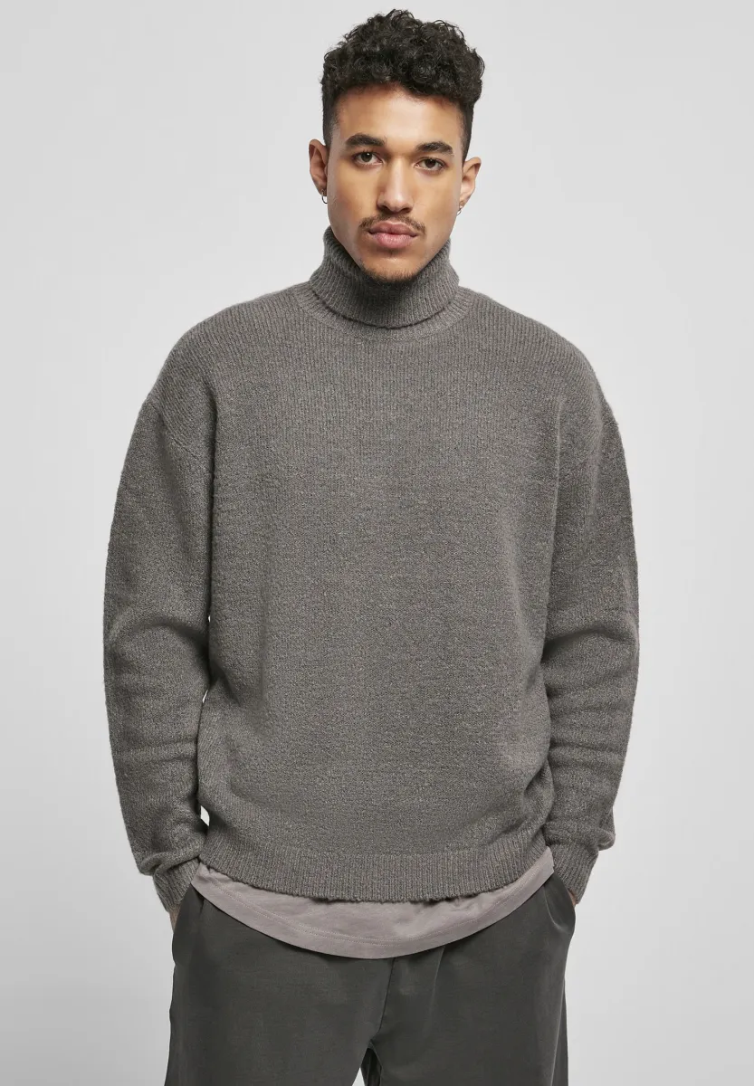 OVERSIZED ROLL NECK SWEATER - Strickpullover - asphalt
