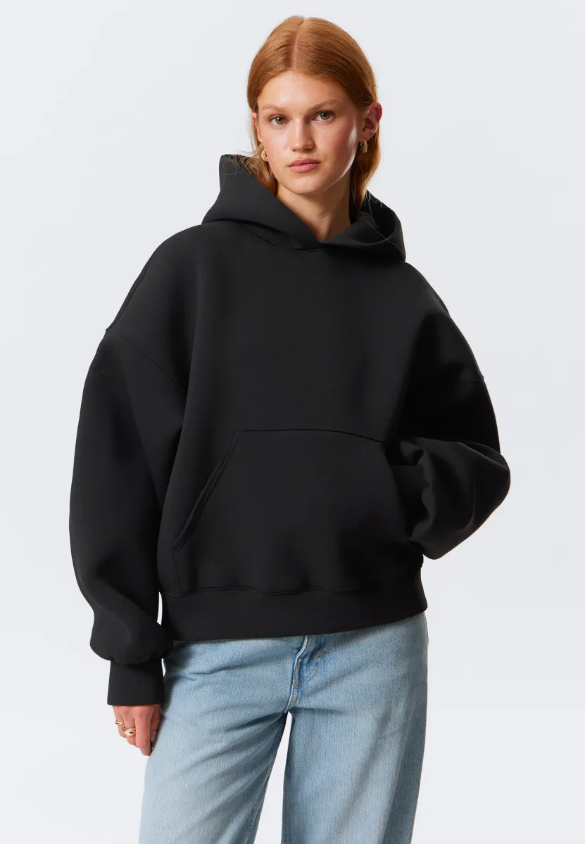 OVERSIZED SCUBA HOODIE - Kapuzenpullover - black