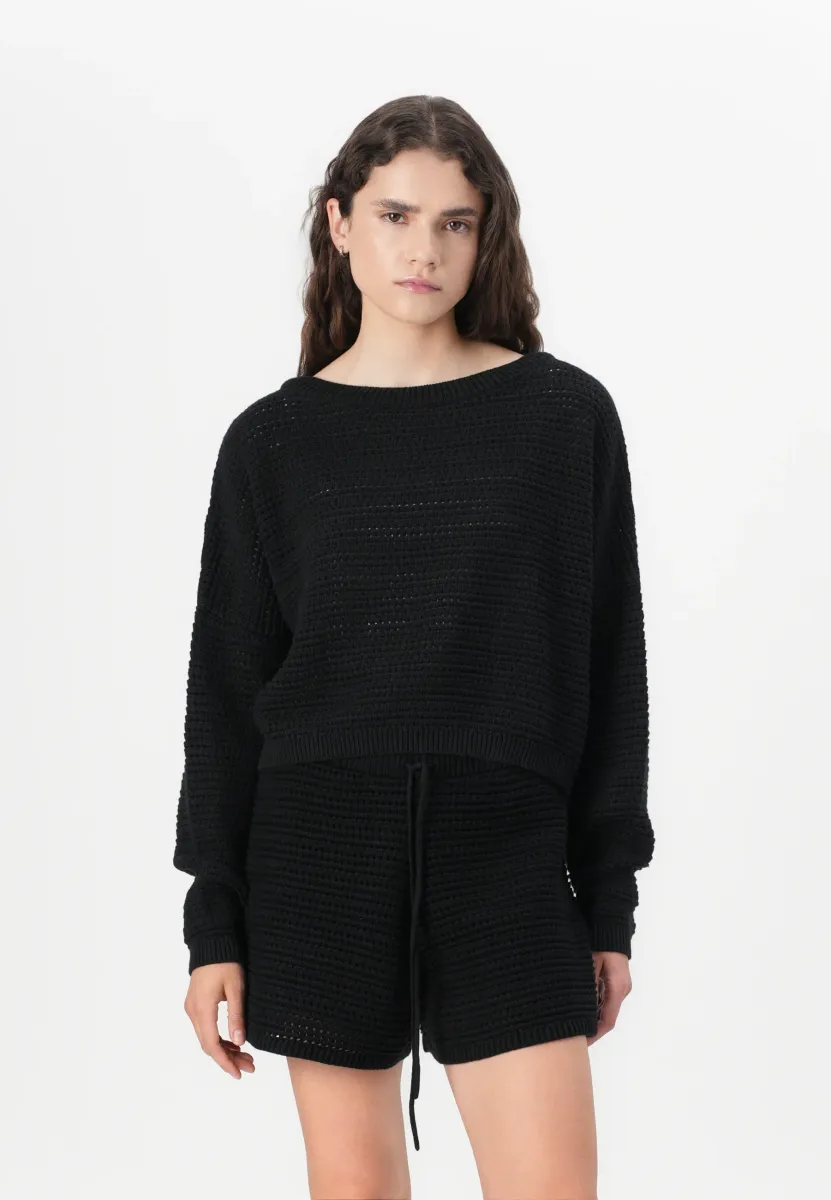 OVERSIZED - Strickpullover - black