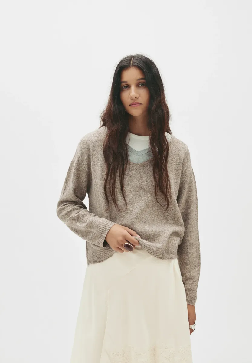 OVERSIZED - Strickpullover - brown