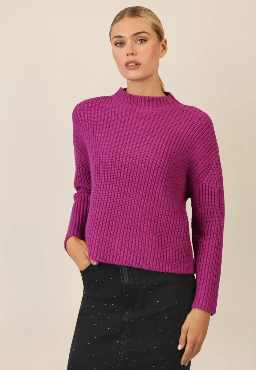 OVERSIZED - Strickpullover - lila