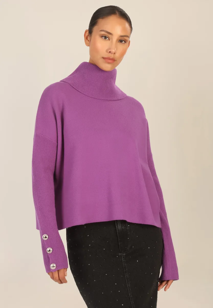 OVERSIZED - Strickpullover - lila