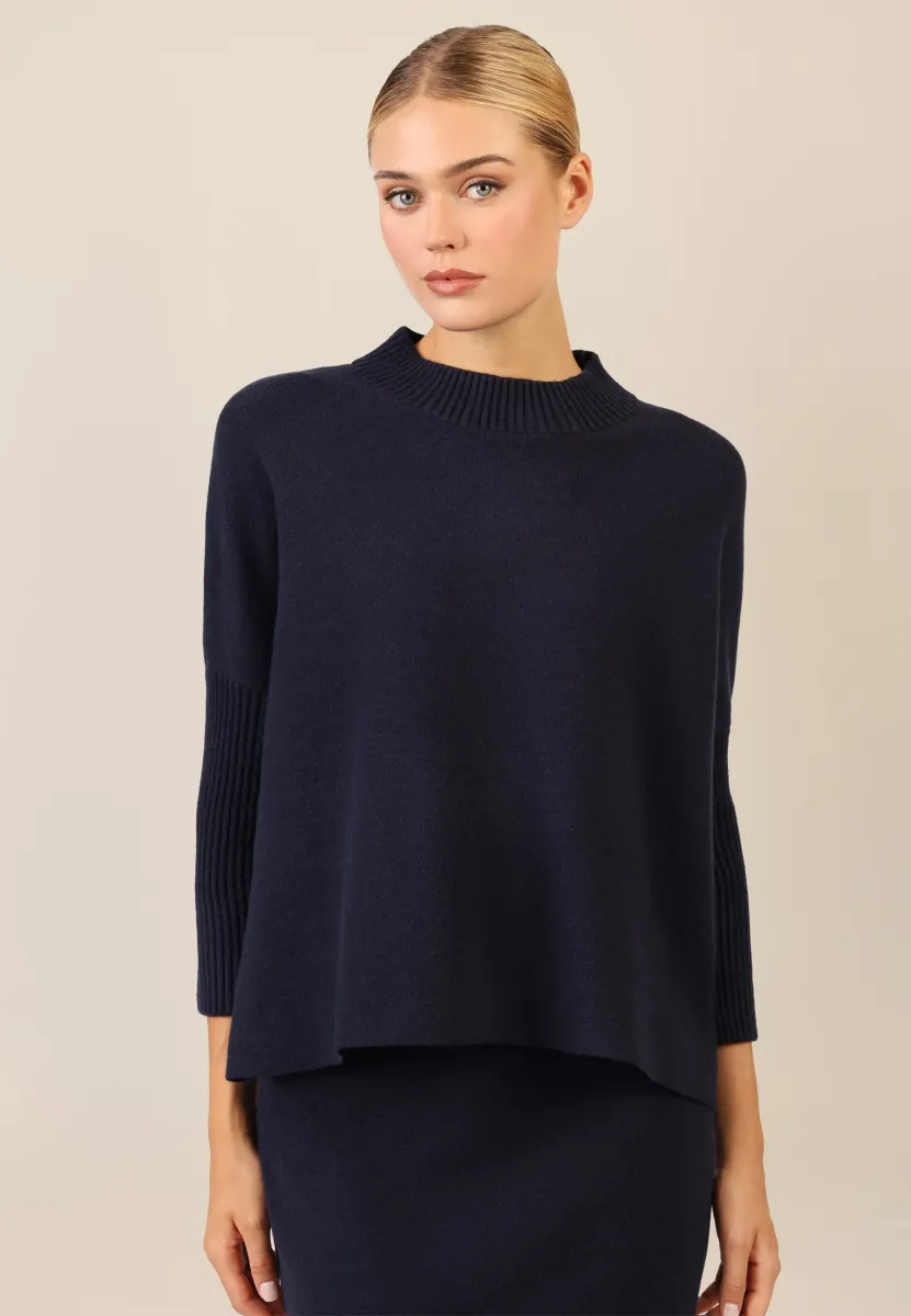 OVERSIZED  - Strickpullover - nachtblau