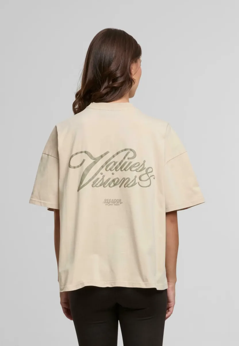 OVERSIZED - T-Shirt print - washed light beige