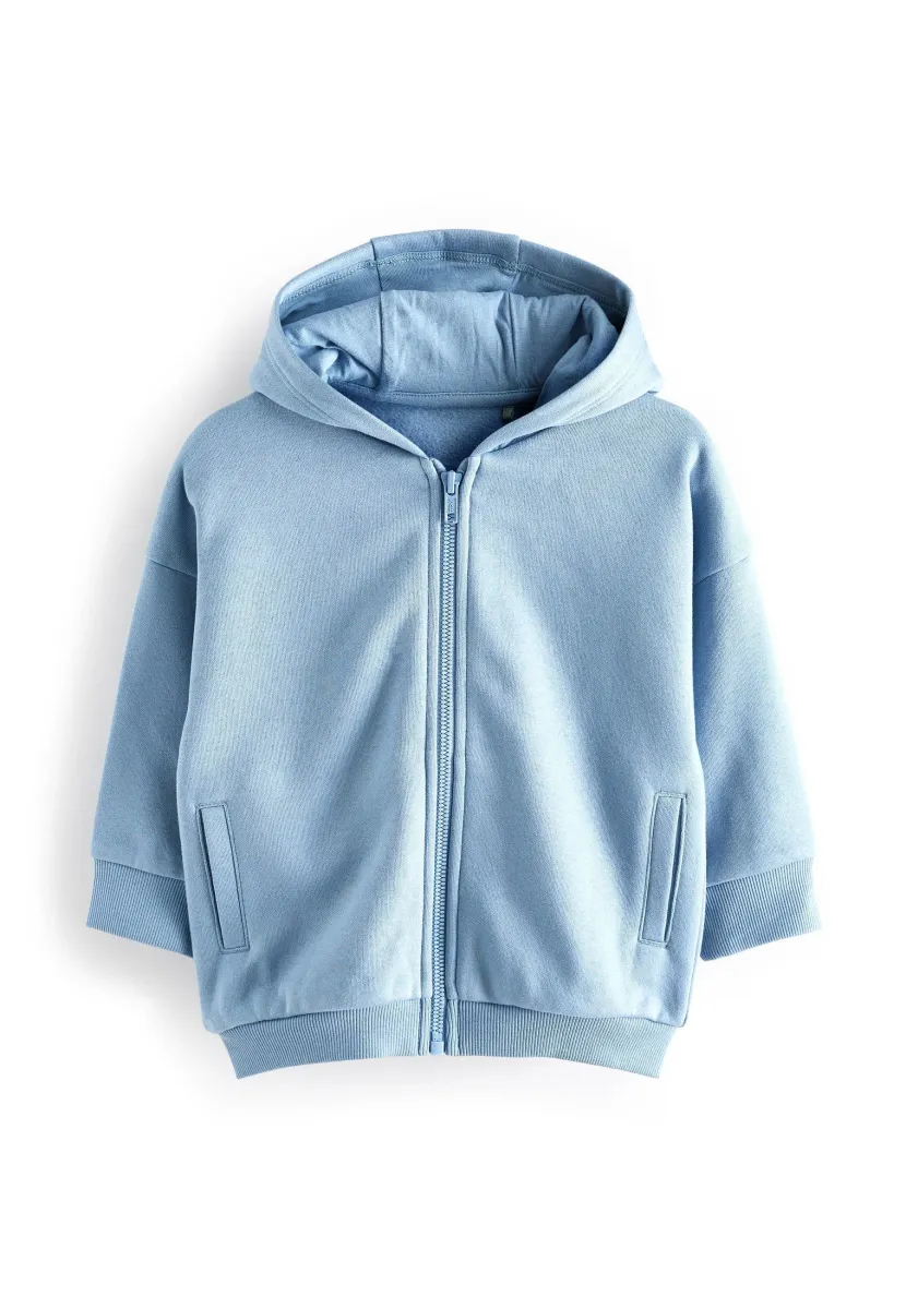 OVERSIZED ZIP THROUGH. - Sweatjacke - blue