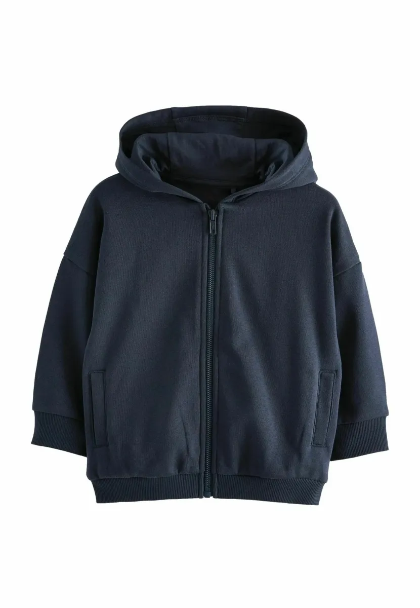 OVERSIZED ZIP THROUGH. - Sweatjacke - navy blue