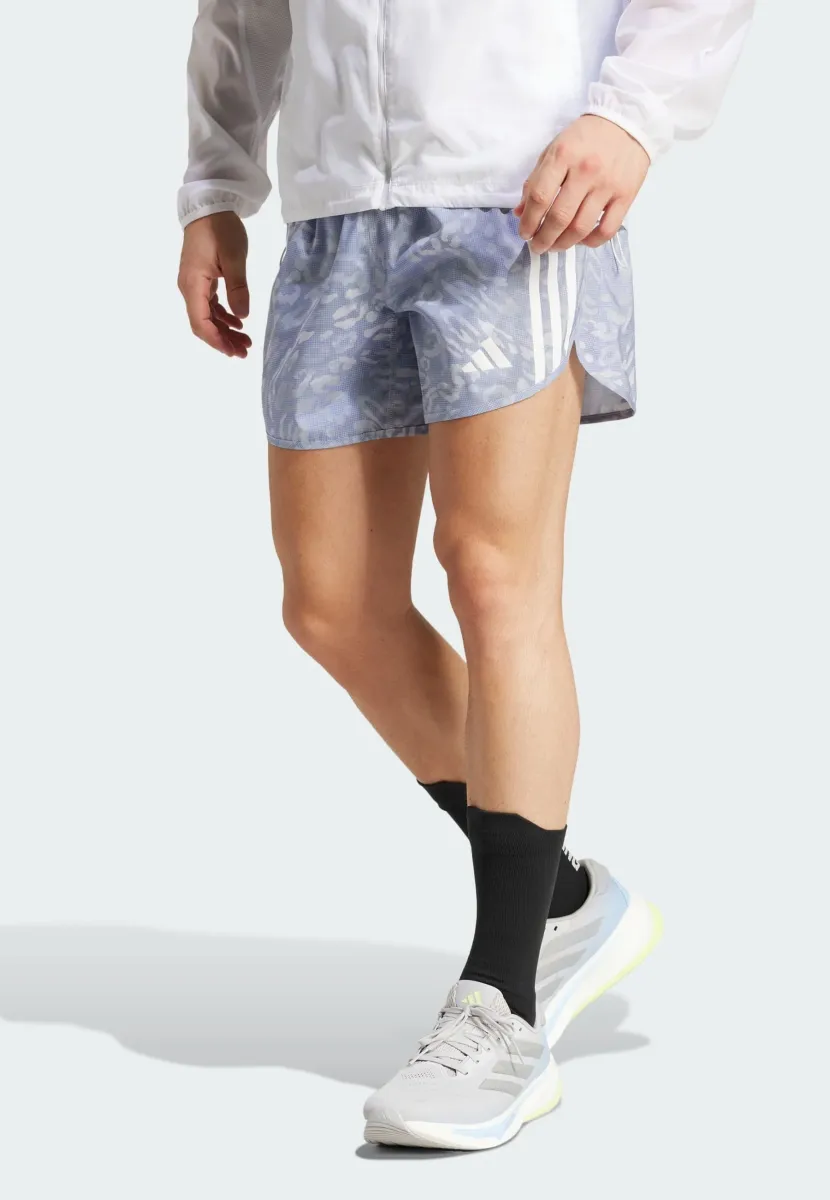 OWN THE RUN 3-STRIPES - Kurze Sporthose - dash grey   violet tone