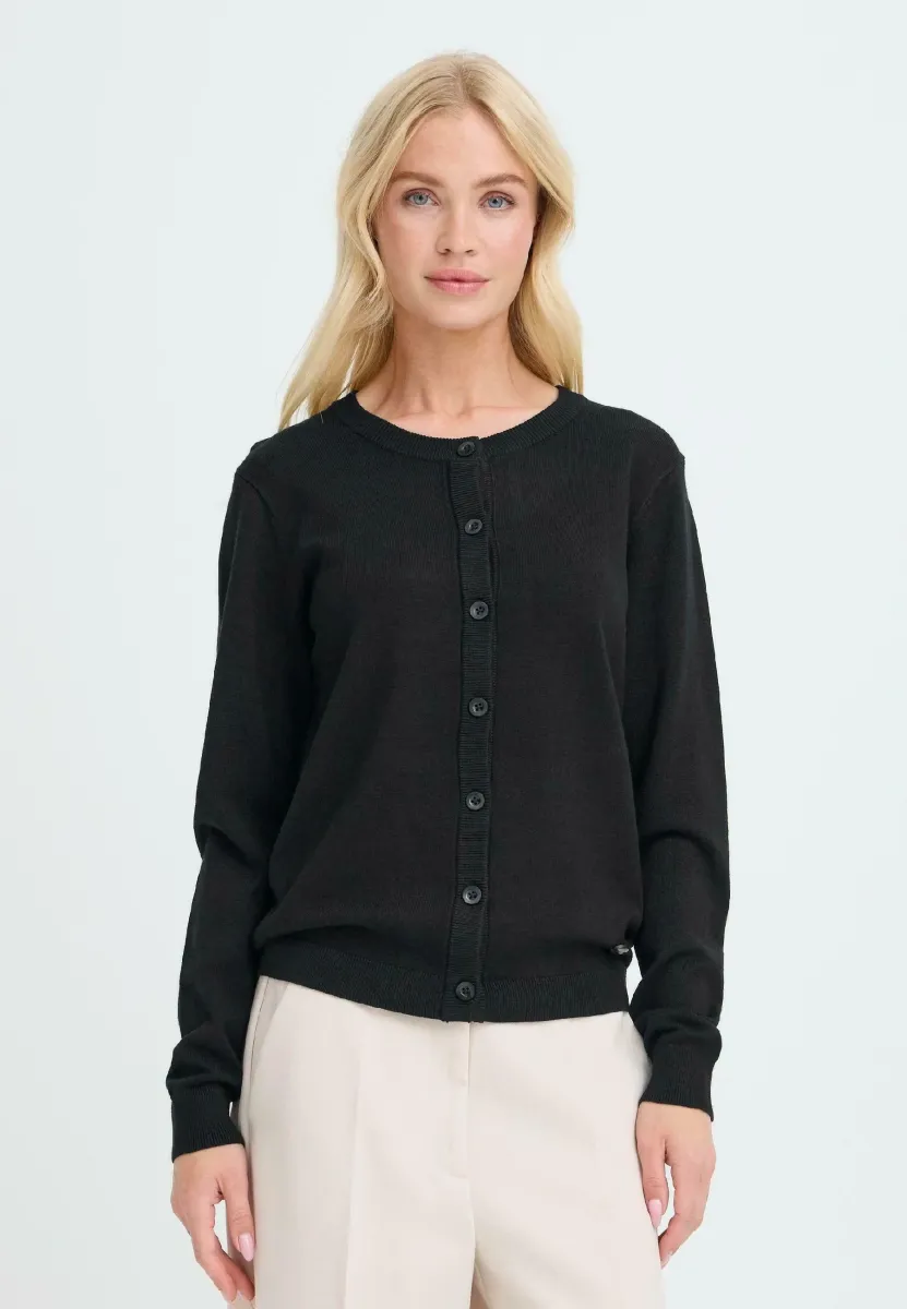 OXAIDA - Strickjacke - black