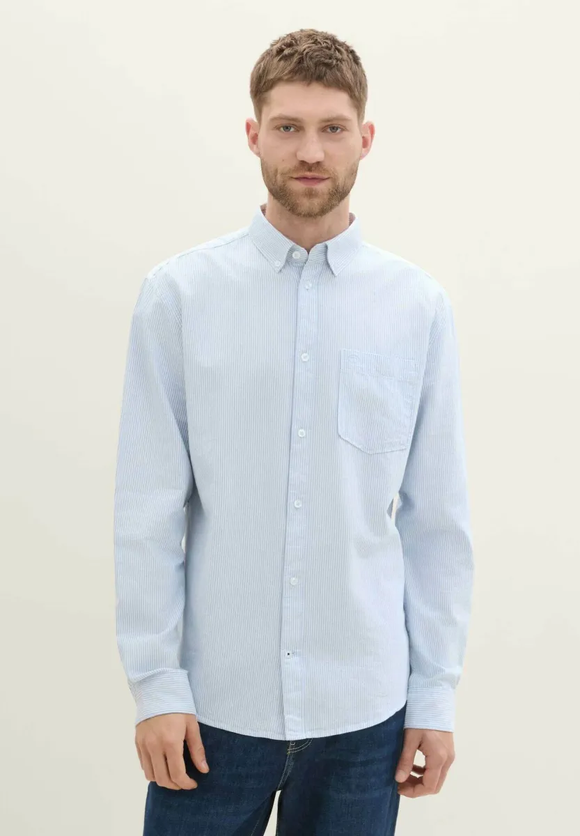 OXFORD  - Hemd - white light blue stripe