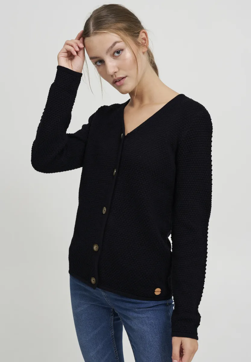 OXHelga - Strickjacke - black