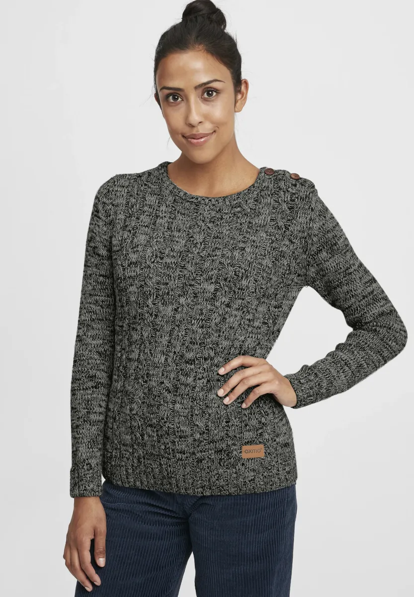 OXPHIA - Strickpullover - black