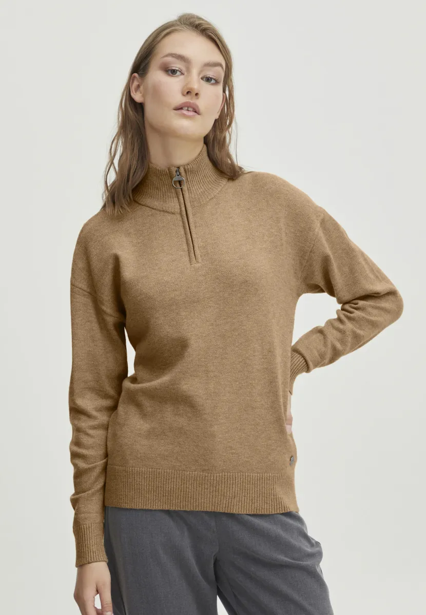 OXRITA - Strickpullover - tannin melange