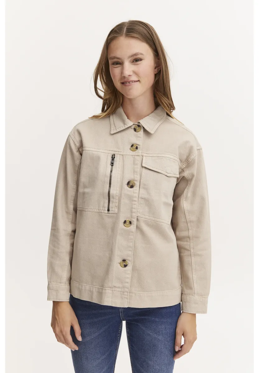 OXTAMI - Jeansjacke - cement