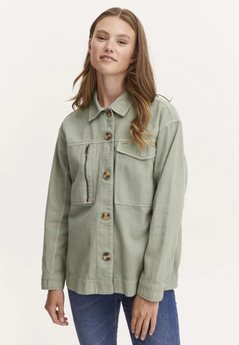 OXTAMI - Jeansjacke - seagrass