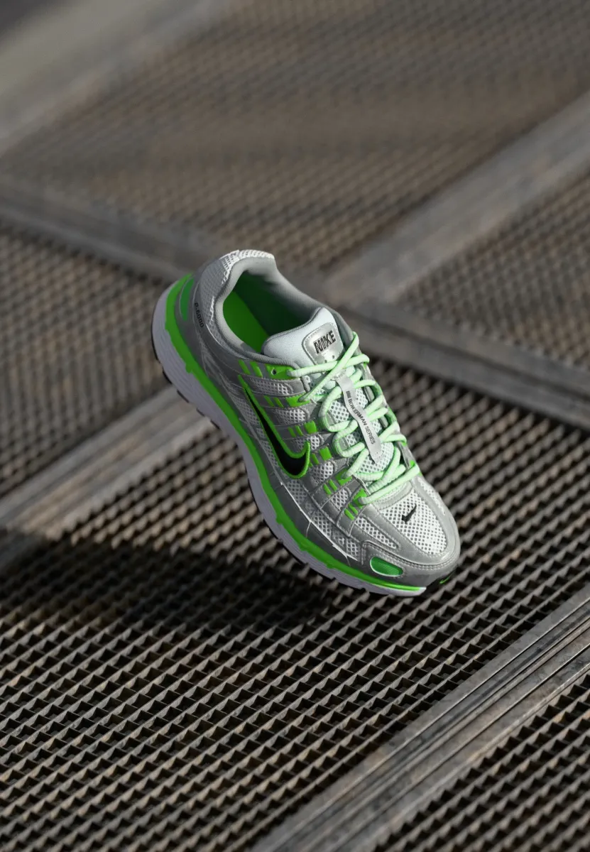 P 6000 UNISEX - Sneaker low - metallic silver/black/white/green strike