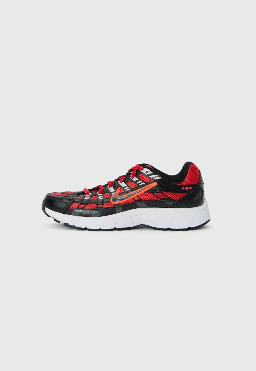P 6000 UNISEX - Sneaker low - university red/black/silver-coloured/dark smoke gray