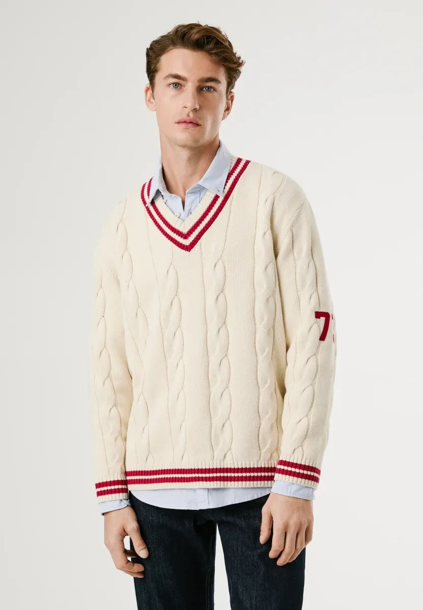 PACE - Strickpullover - ivory white