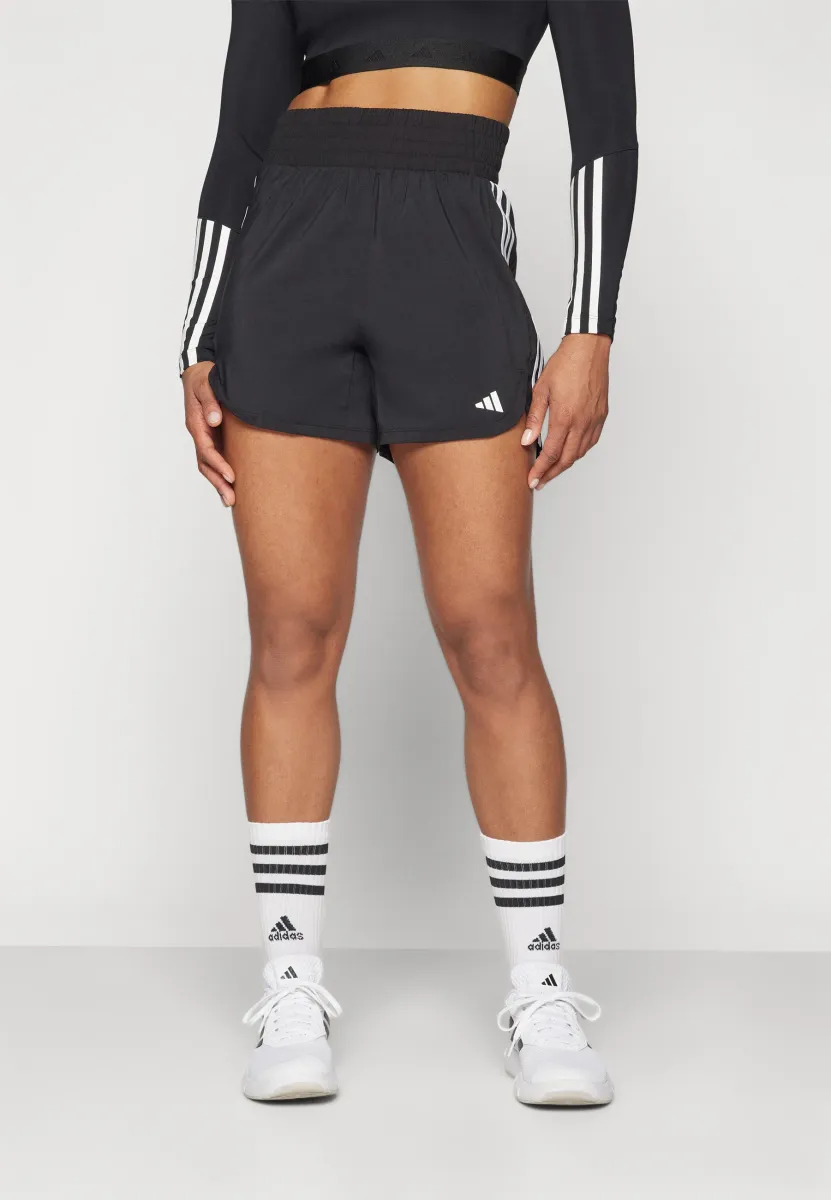 PACER STRIPES HIGH RISE - Kurze Sporthose - black/white