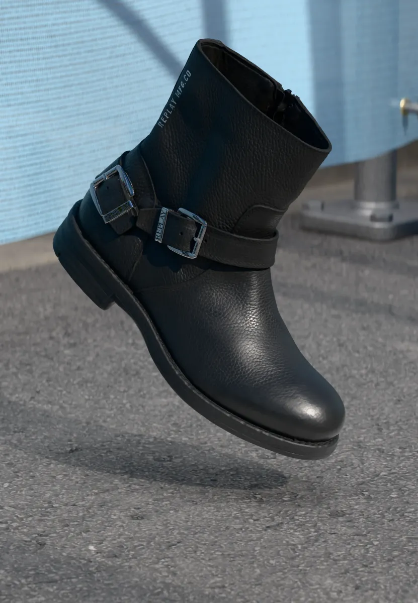 PACK WENSTER - Cowboy-/Bikerstiefelette - black