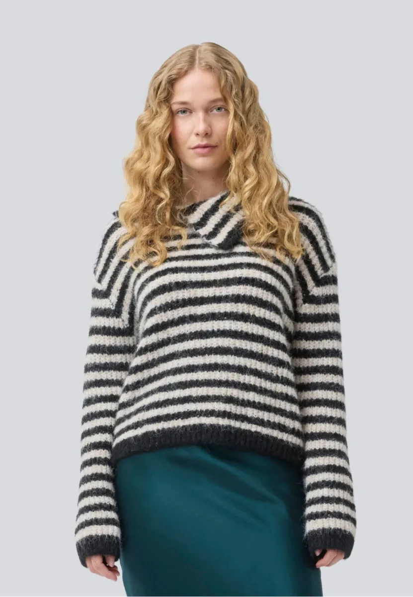PACKER - Strickpullover - black/beige