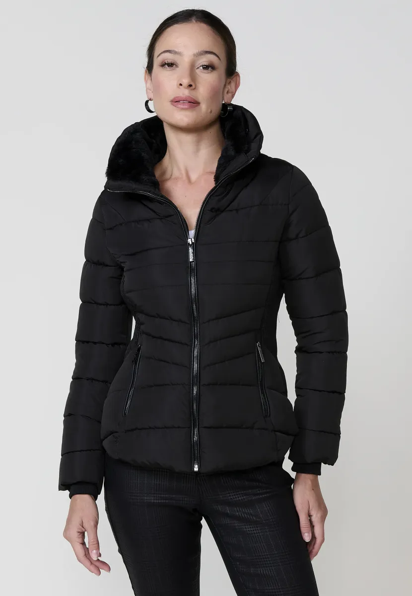 PADDED WITH COLLAR - Winterjacke - black