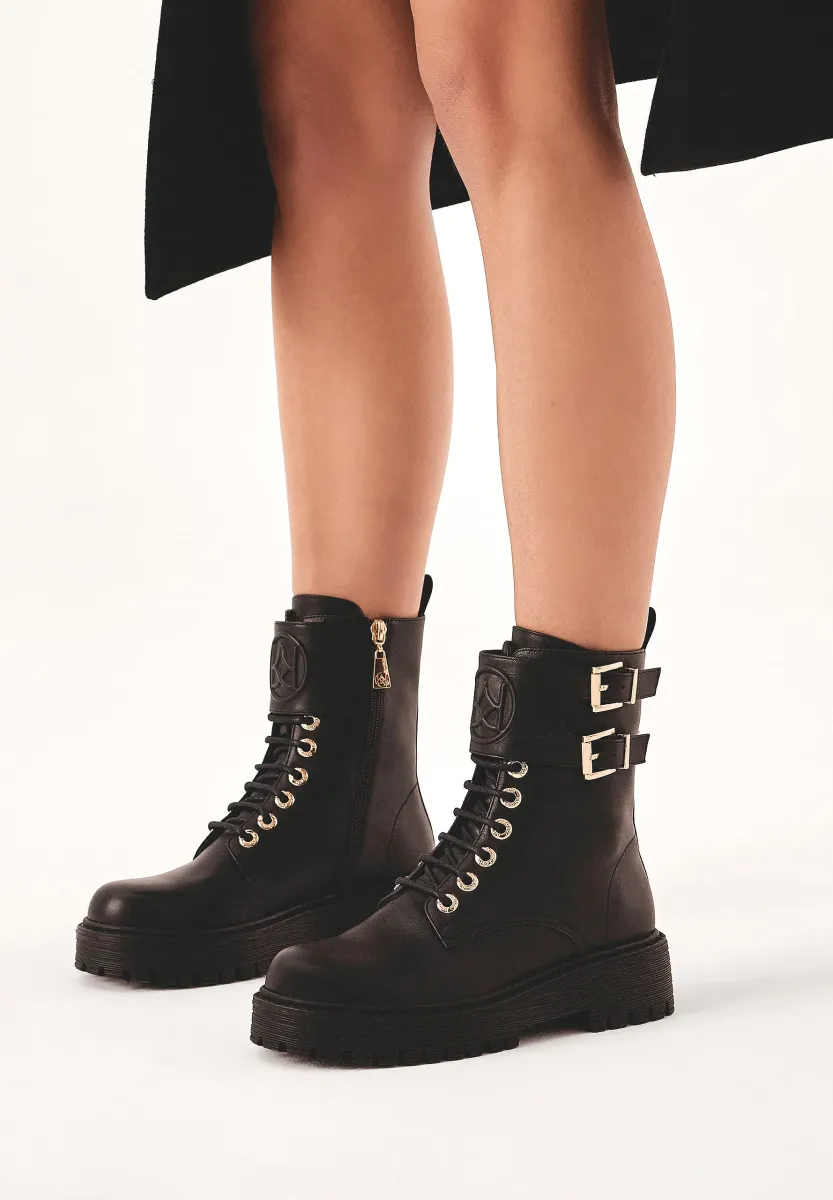 PADMA - Cowboy-/Bikerstiefelette - black