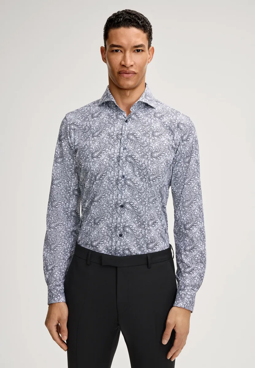 PAI - Hemd - navy weiß paisley