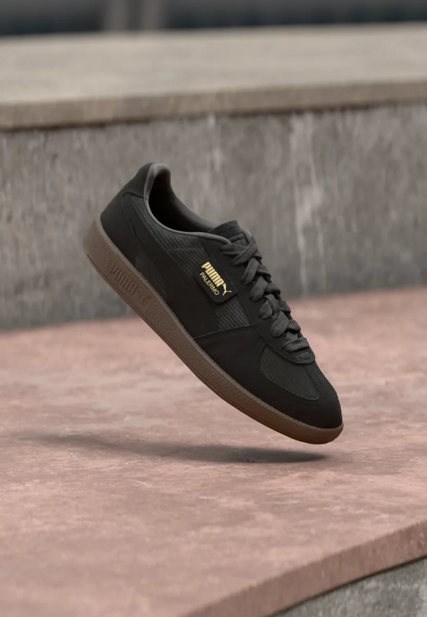 PALERMO UNISEX - Sneaker low - flat dark gray/black/gold-coloured