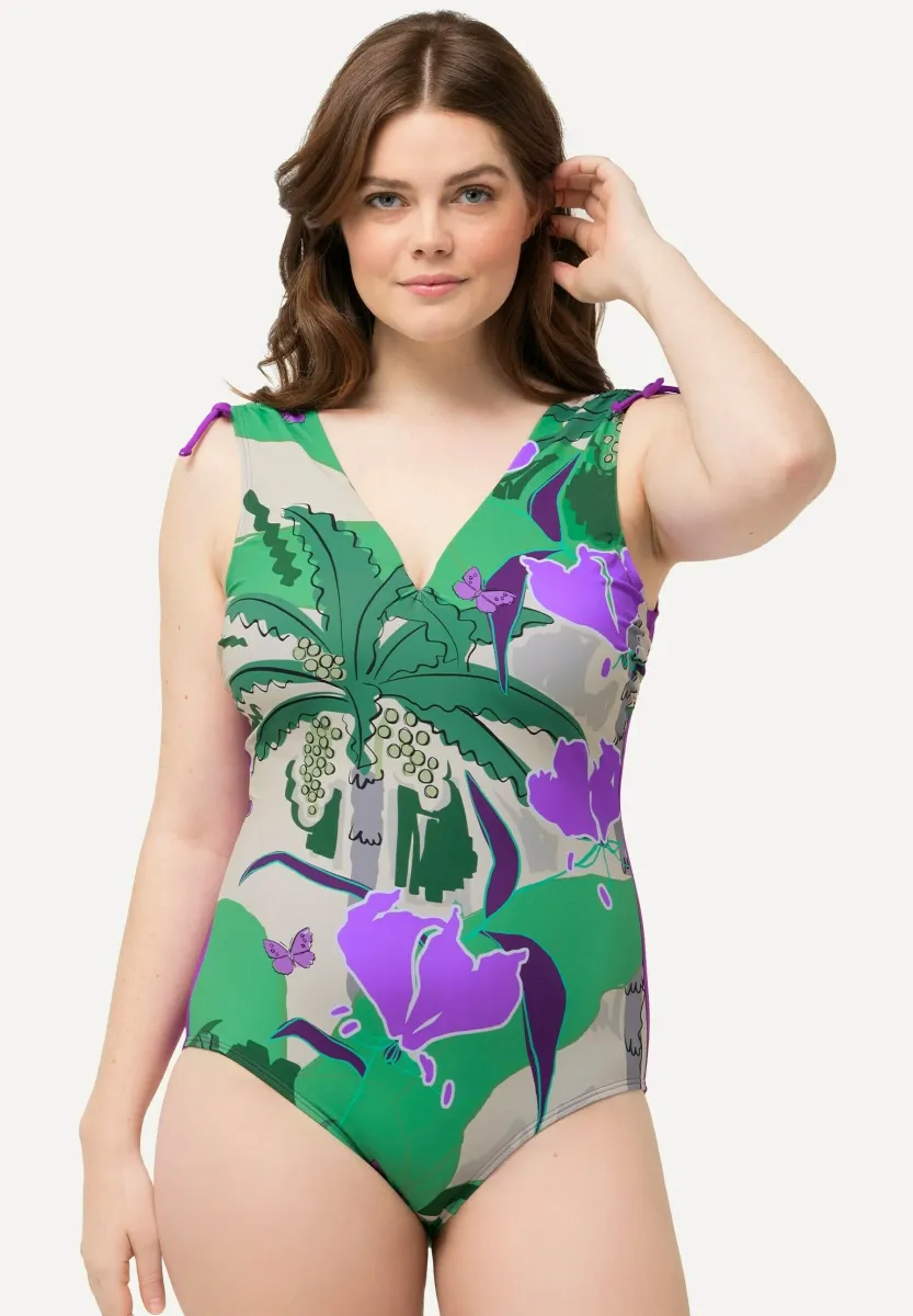 PALM TREE PRINT ONE PIECE  - Badeanzug - creme