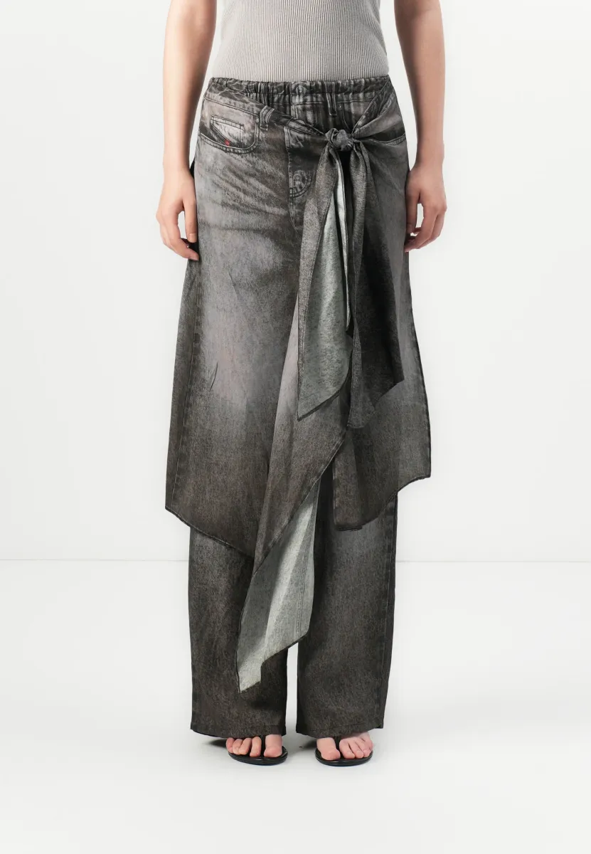 PALOMA - Stoffhose - black denim