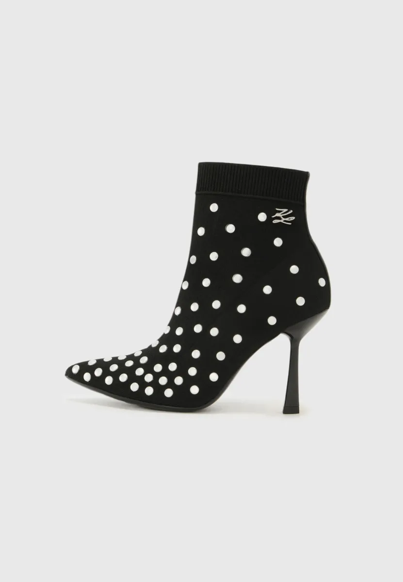 PANDARA - High Heel Stiefelette - black/silver-coloured