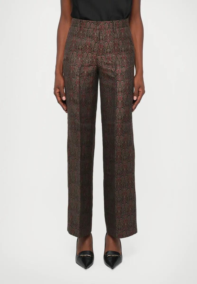 PANOL JAC PAISLEY - Stoffhose - black