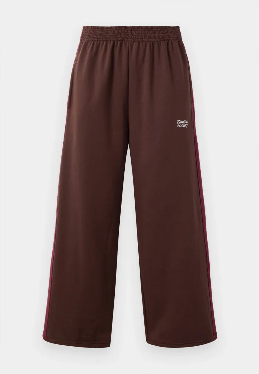 PANT UNISEX - Jogginghose - brown/dark burgundy