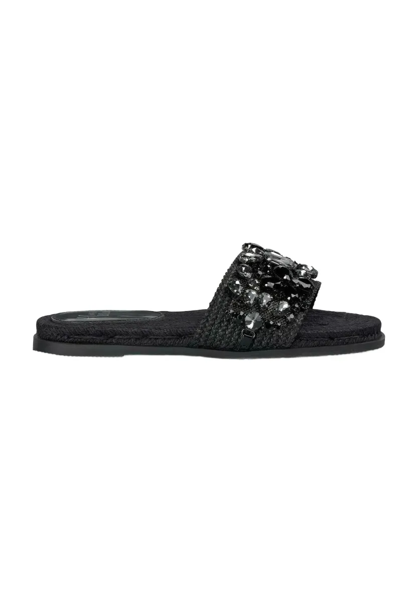 Pantolette flach - black