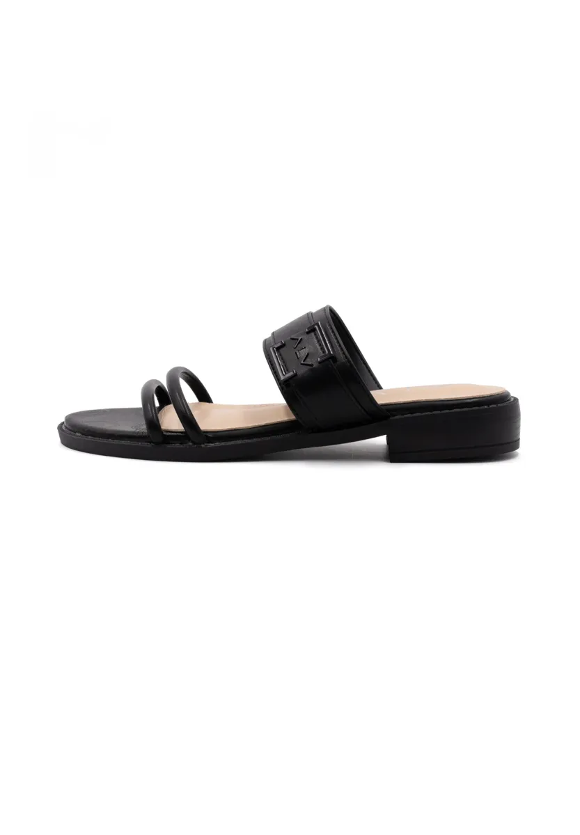 Pantolette flach - black