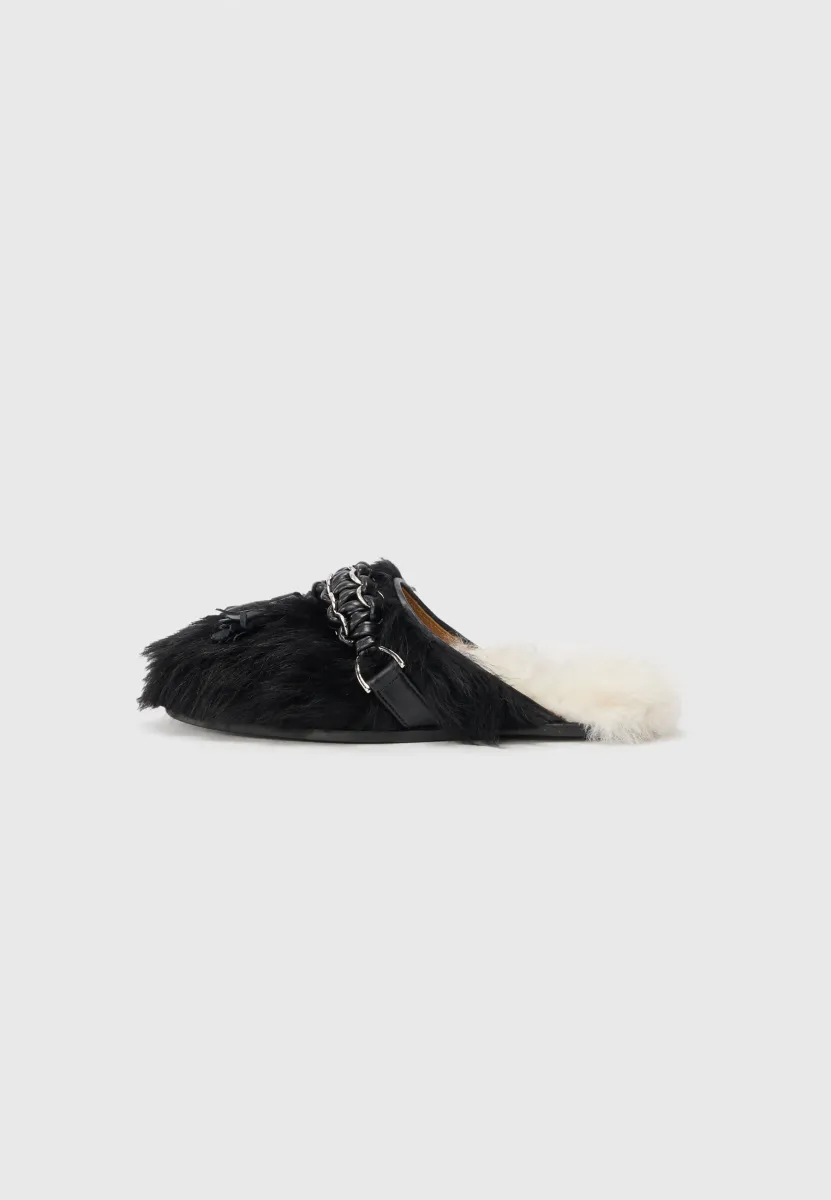 Pantolette flach - black