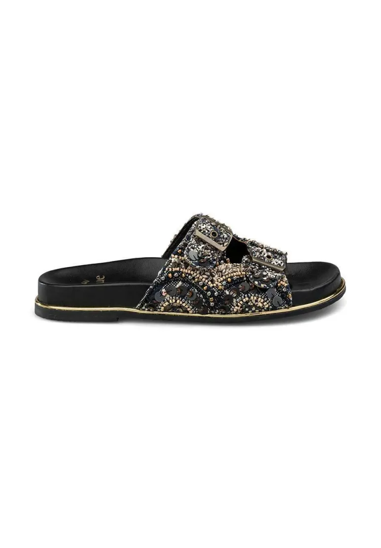 Pantolette flach - black