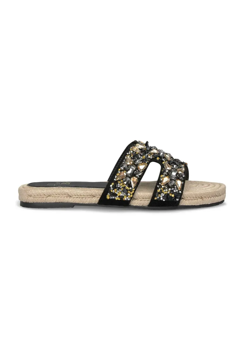 Pantolette flach - black